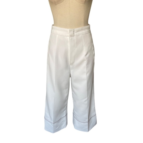 NWT SALISA E Culottes White Cropped Pants - Picture 4 of 10